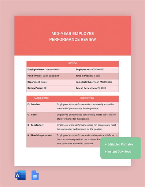 Mid Year Review Form 2023 Downloadable - Printable Forms Free Online