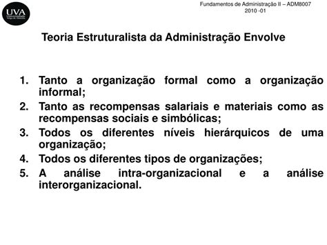 Ppt Fundamentos Da Administra O Ii Adm Aula Powerpoint