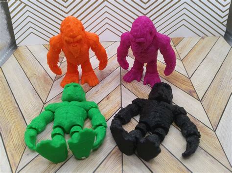 3d Printed Articulated Gorilla/giant Monkey/ape - Etsy