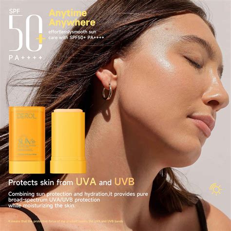 Sunscreen Stick Spf50 Non Greasy Sunscreen With Oil Control Powder Semi Matte Finish Long