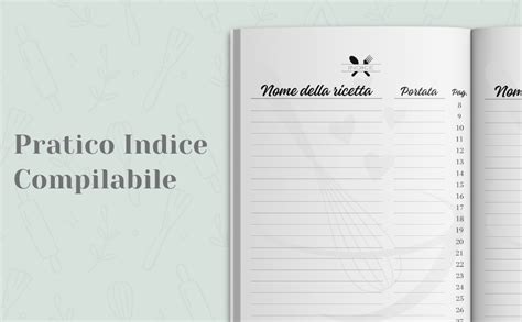 Amazon It Il Mio Ricettario Da Scrivere Quaderno Per Ricette Da