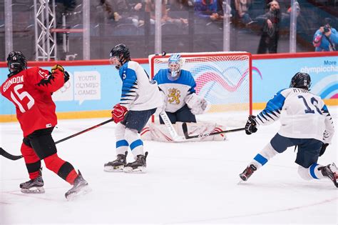 IIHF - Gallery: Canada vs. Finland (Bronze) - 2020 Youth Olympic Games ...