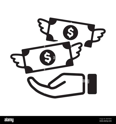 spending money / wasting money / flying money icon Stock Vector Image ...