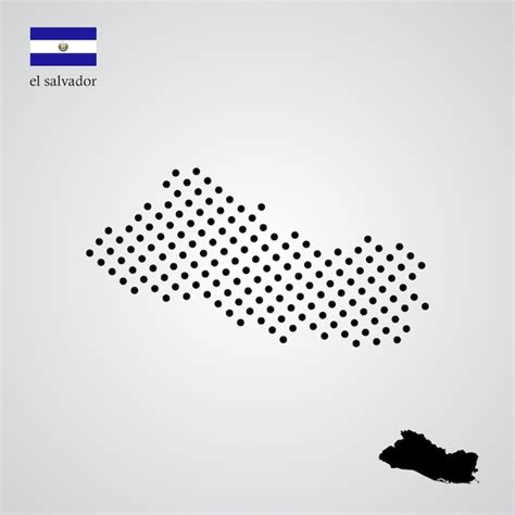 Premium Vector El Salvador Map Silhouette Halftone Style