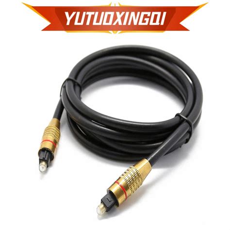 Conector Chapado En Oro Cable De Fibra Ptica De Audio Toslink Od