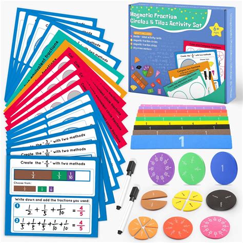 Amazon Magnetic Fraction Educational Puzzle Pcs Magnetic