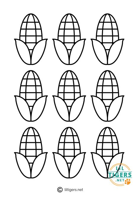 Printable Ear Of Corn Template