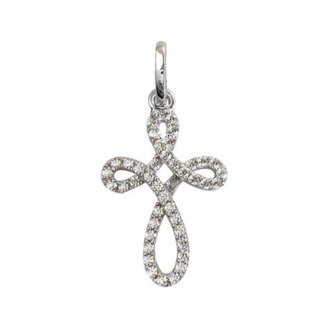 Pendants Silver Cubic Zirconia Cross Pendant