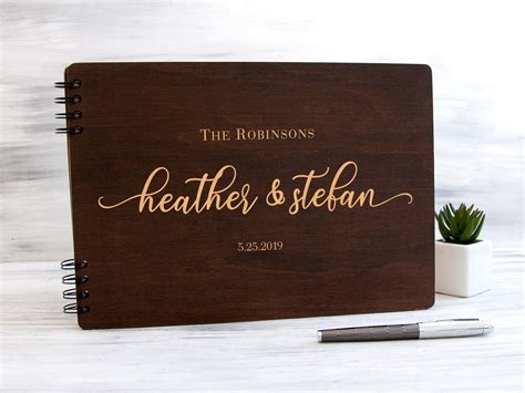 Wedding Guest Book Custom Wedding Guestbook Rustic Wedding Etsy