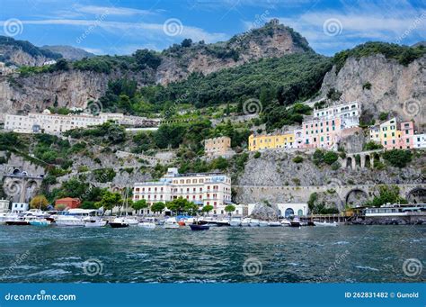 Famous Touristic Attraction Amalfi Coast In Italy Editorial