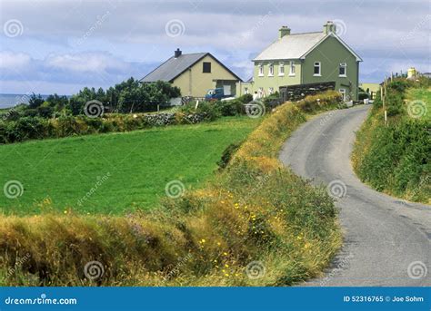 Winding Country Road in West Cork, Ireland Stock Image - Image of residence, color: 52316765