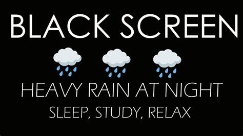 Calming Rain Sounds Black Screen For Sleeping Relaxing Rain NO