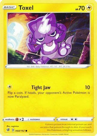 Toxel 068 192 Common Pokemon Card Rebel Clash Set 2020 NM EBay