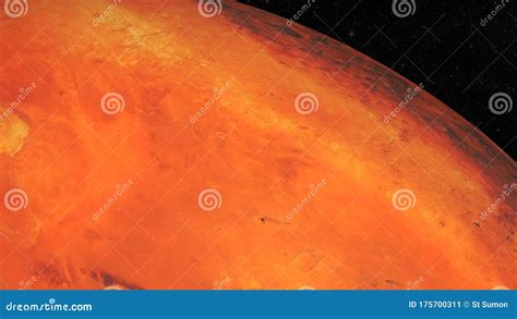 Mars 3d Rendering Showing Surface Features Stock Illustration ...