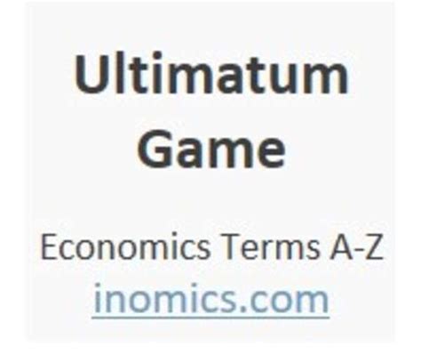 Ultimatum Game | INOMICS