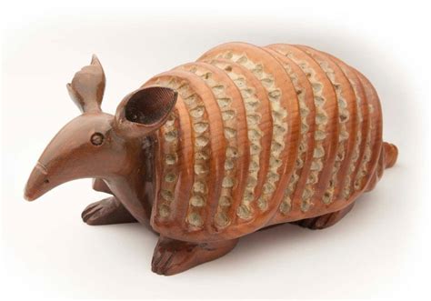 Hand Carved Wood Armadillo At 1stdibs Wooden Armadillo Armadillo Wood