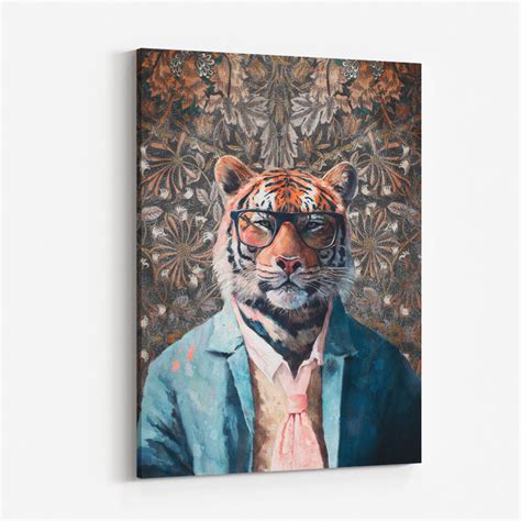 Tiger In Glasses Wall Art