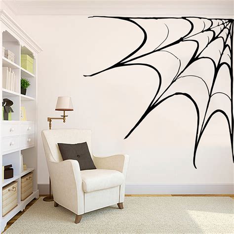 Spider Web Wall Decal Halloween Funny Scary Vinyl Art Decor Etsy