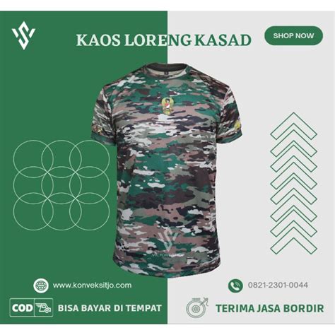 Jual KAOS LORENG TNI AD TERBARU KAOS LORENG TNI NKRI KAOS KASAD BAHAN