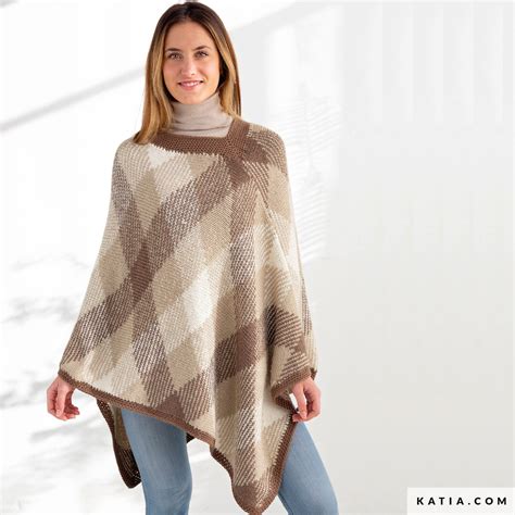 Poncho Mujer Oto O Invierno Patrones Katia Poncho