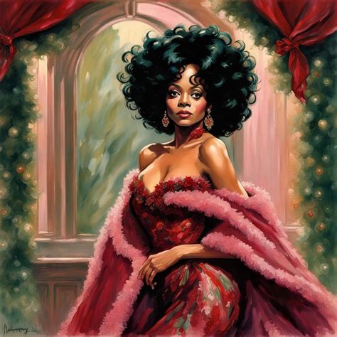 Diana Ross With Very Fine Features Short Neck Length Hair Wavy Curly Flips Long Eye Lashes With