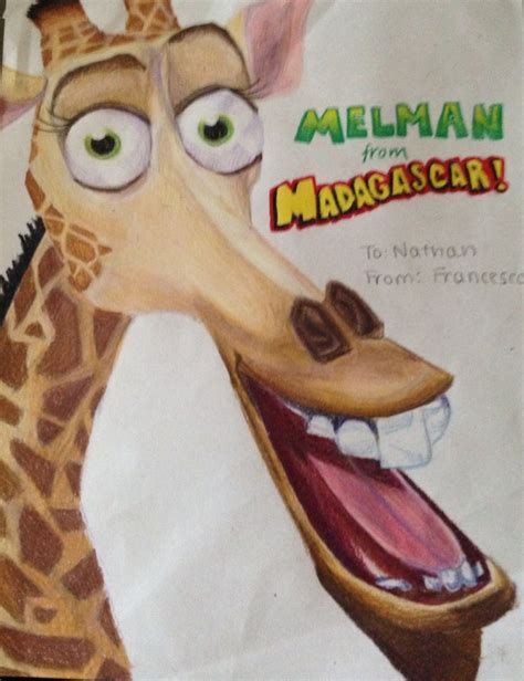 Melman Colored pencil | Character, Disney characters, Zelda characters