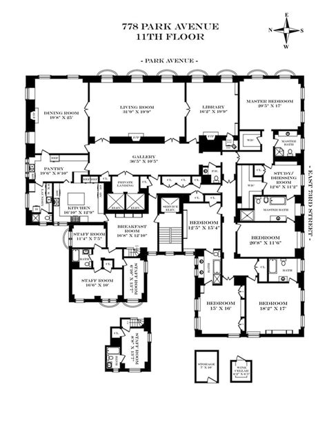 778 Park Avenue 11FL New York NY 10021 Sales Floorplans Property