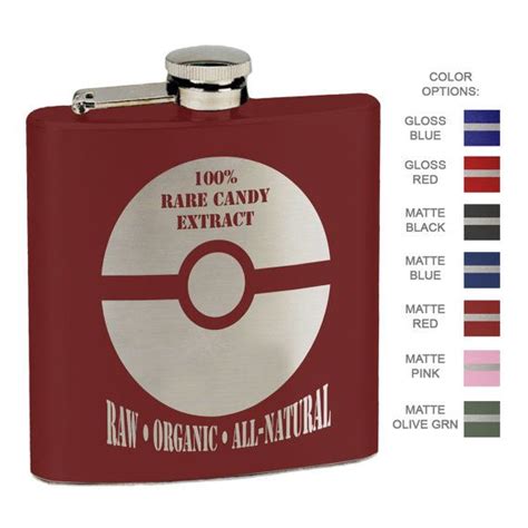 Pokemon Rare Candy Extract Flask 6oz Flask Pokemon Etsy