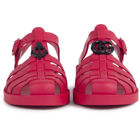 Gucci Anchor Gg Jelly Sandals — Bambinifashioncom