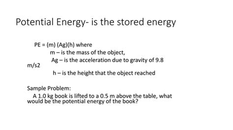 Potential And Kinetic Energy Pptx