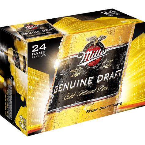 Miller Genuine Draft Lager Beer 24 Pack 12 Fl Oz Cans 4 6 ABV