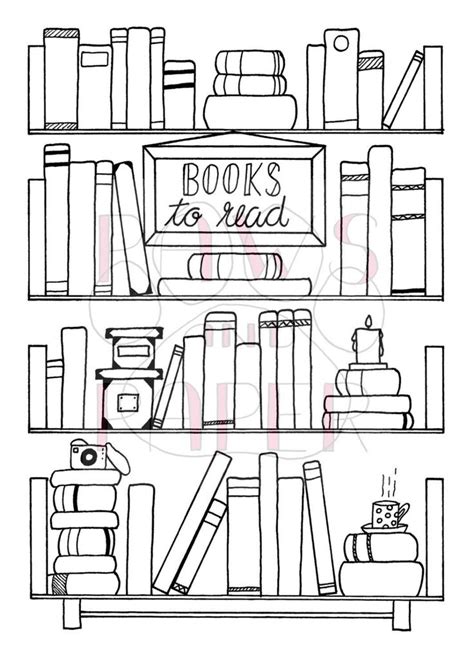 Explore collection of Bookcase Drawing | Bullet journal books, Books to ...