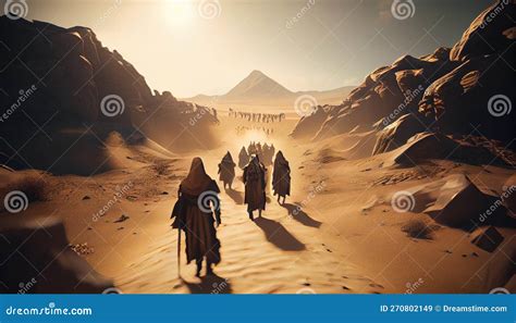 Exodus Moses Crossing The Desert With The Israelites Escape From The