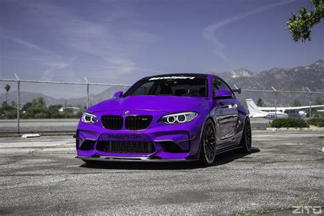 Purple Madness Bmw 2 Series Boasts A Protruding Large Wing Spoiler