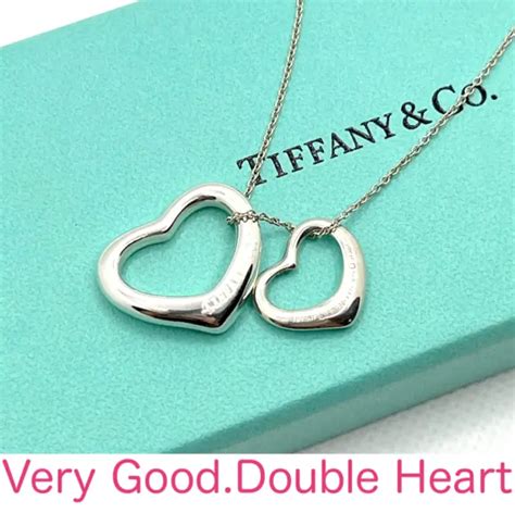 Tiffany Co Elsa Peretti Open Heart Series Double Heart Pendant