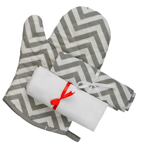 Kitchen Set Towel And Hot Pot Holder Made Of Cotton Fabric Stock Image Image Of Culture