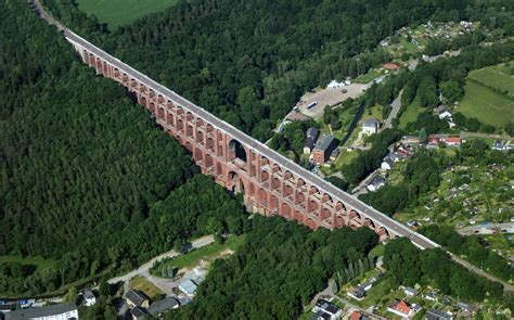 Luftaufnahme Reichenbach Göltzschtalbrücke bei Reichenbach im