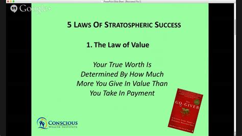 The 5 Laws Of Stratospheric Success Youtube