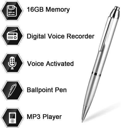 16gb Digital Voice Recorder Pen By Aizhy Pocket Voice Activated Recorder Pen Dictaphone Mp3