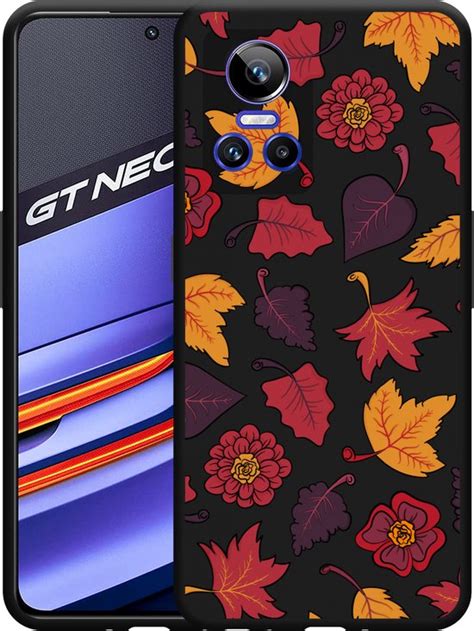 Realme GT Neo3 Hoesje Zwart Herfstbladeren Designed By Cazy Bol