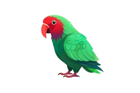 Cartoon Eclectus Parrot Graphic By Gornidesign · Creative Fabrica