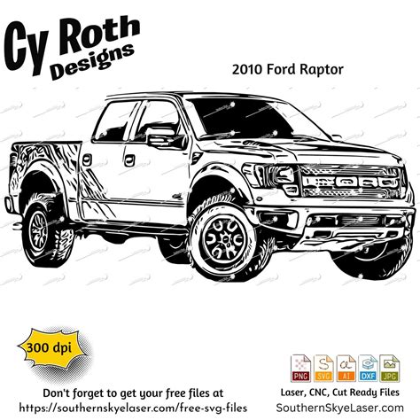 2010 Ford Raptor Svg Png  Ai Dxf File Pick Up Svg Etsy