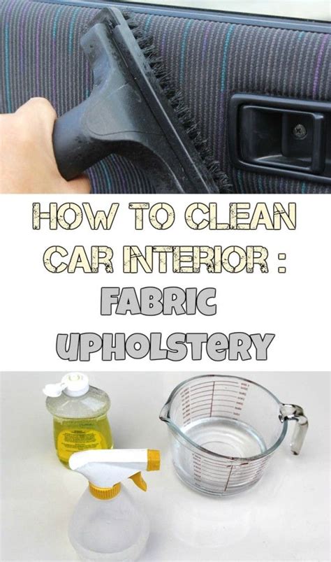 Learn how to clean car interior - Fabric upholstery. | Cleaning car interior, Cleaning ...