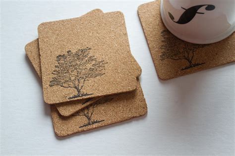 Tree Cork Coasters