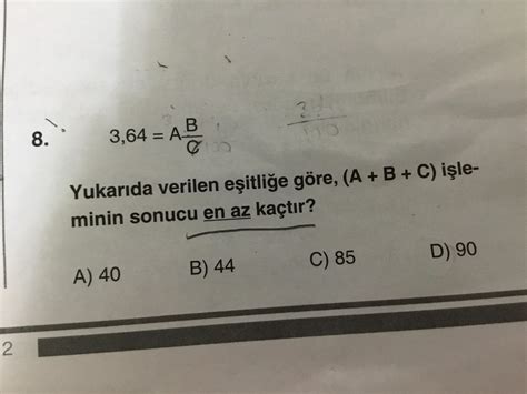 Sorunun cevabını verebilir misin çok acil lütfen tekrardan Not pls