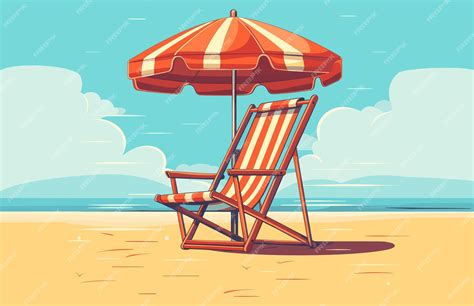 Premium Vector Beach Chair Vector Illustration Colorful Beach Chair