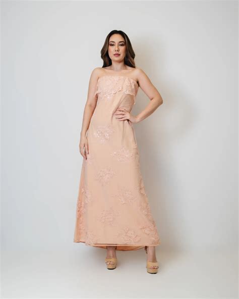 Vestido Longo Nude Reinaldo Louren O Desmod