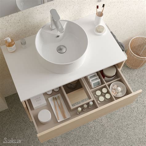 Mueble de baño con lavabo sobremueble Salgar Optimus 800 Compra web