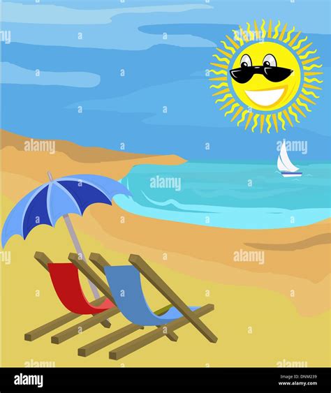 Portable Beach Chairs Stock Vector Images Alamy