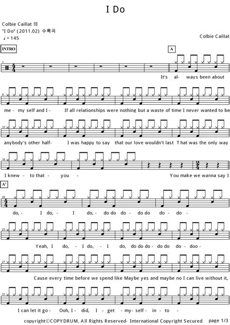 I Do By Colbie Caillat Drum Set Digital Sheet Music Sheet Music Plus